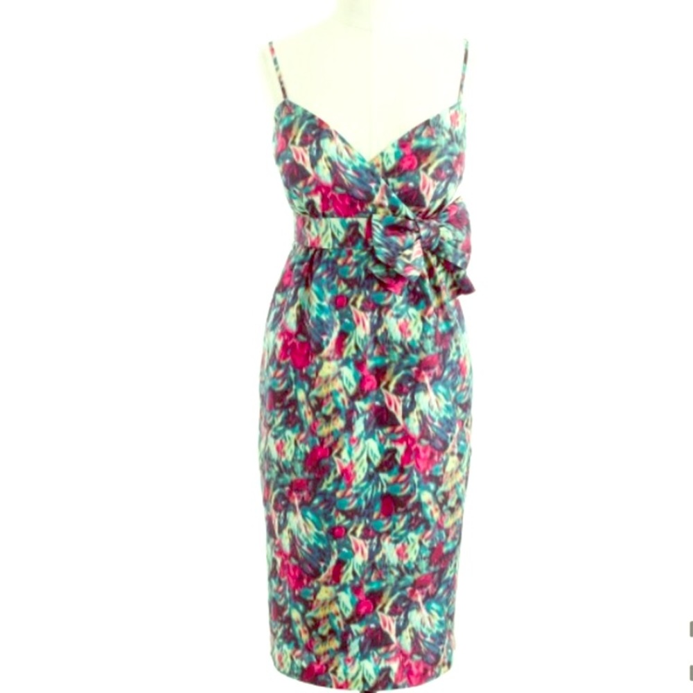 J. Crew Collection Silk Lined Dress with bow